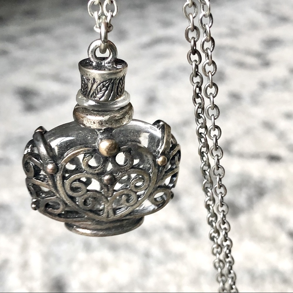 Vintage-look Bottle Trinket Necklace
